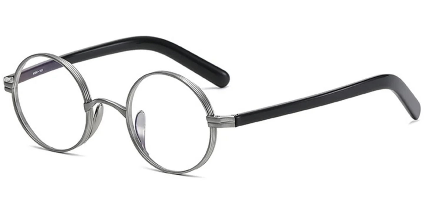 Acetate & Titanium Round Frame F6558