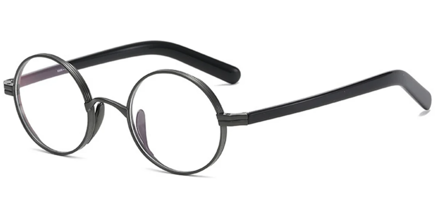 Acetate & Titanium Round Frame F6558