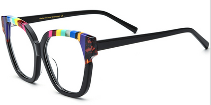 Acetate Square Cat Eye Frame F6394