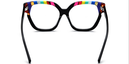 Acetate Square Cat Eye Frame F6394