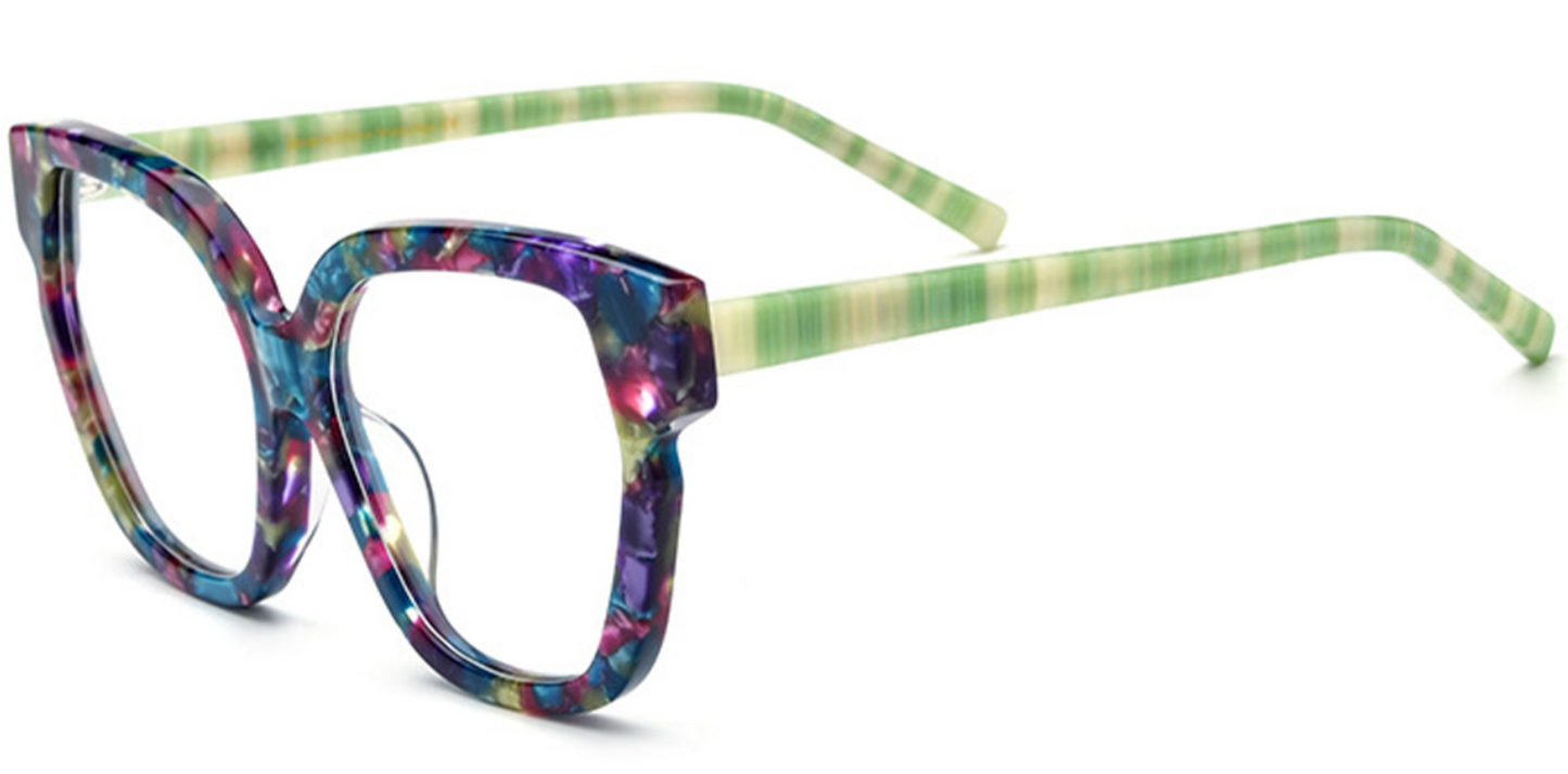 Acetate Square Cat Eye Frame F6394