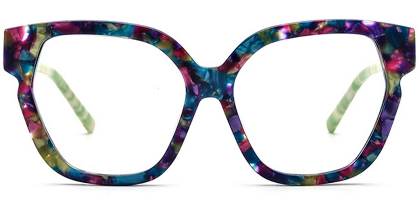 Acetate Square Cat Eye Frame F6394