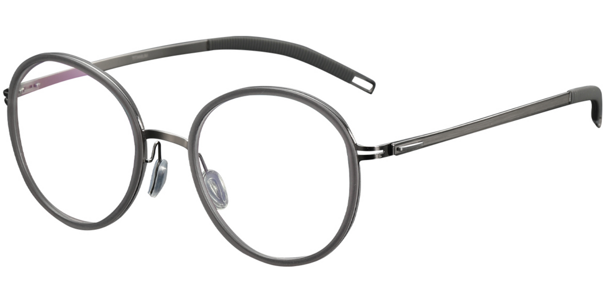 Acetate Titanium Round Frame F5009