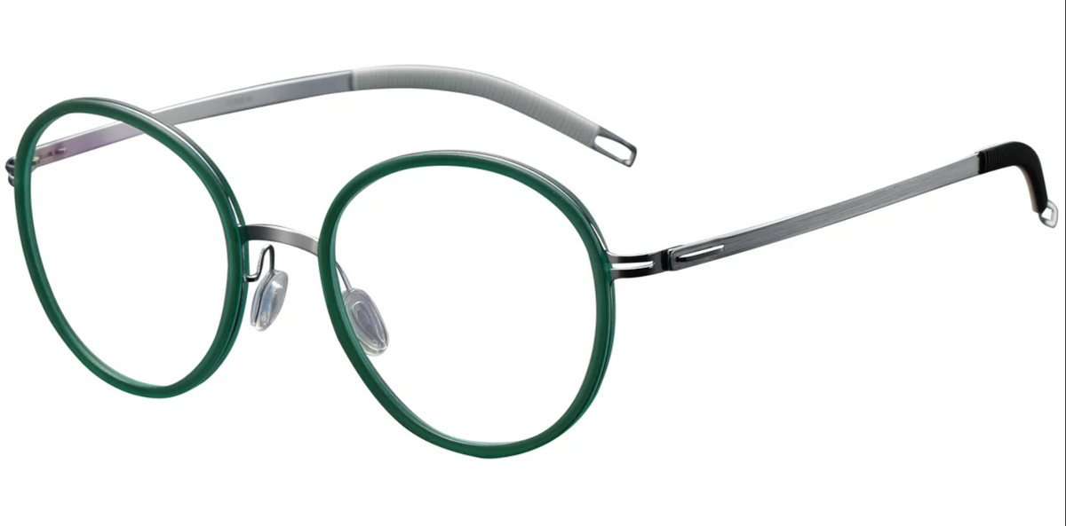 Acetate Titanium Round Frame F5009