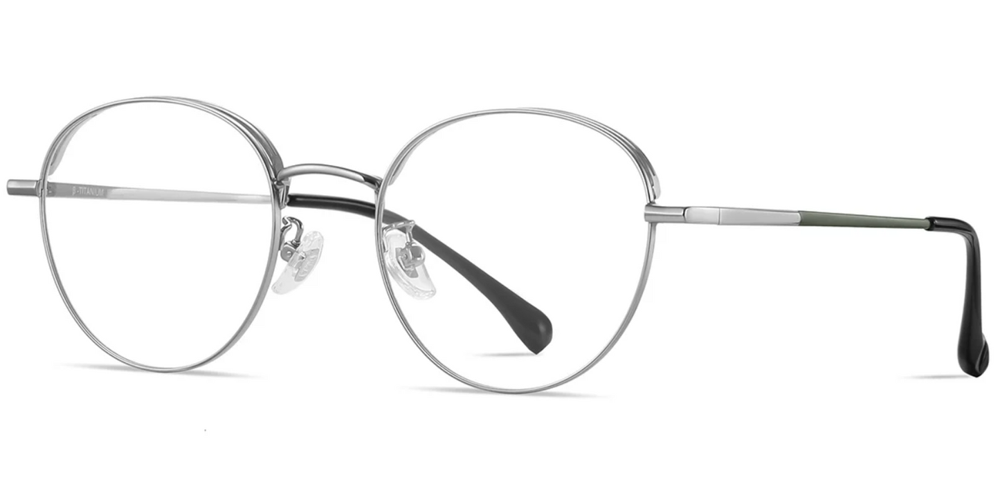 Titanium Round Frame F6457