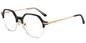 Titanium&Acetate Geometric Frame F4154
