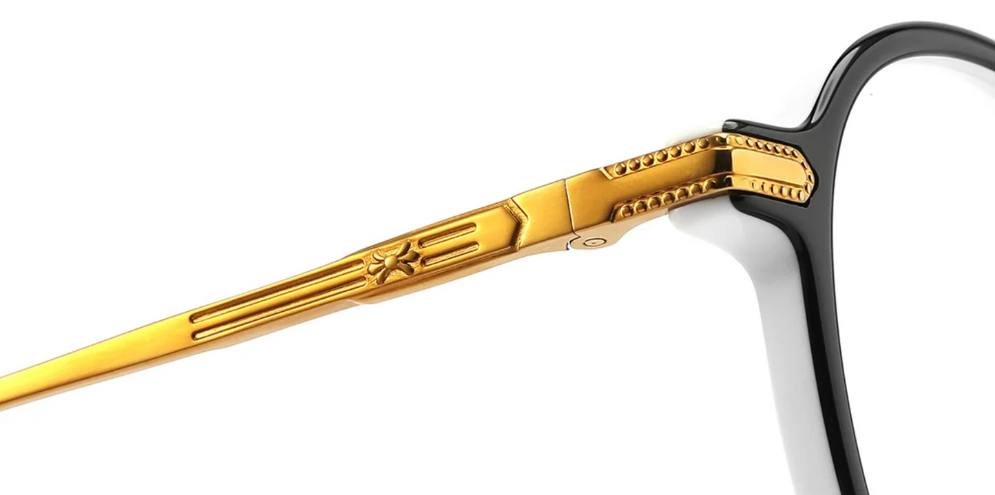 Titanium&Acetate Oval Frame F4155