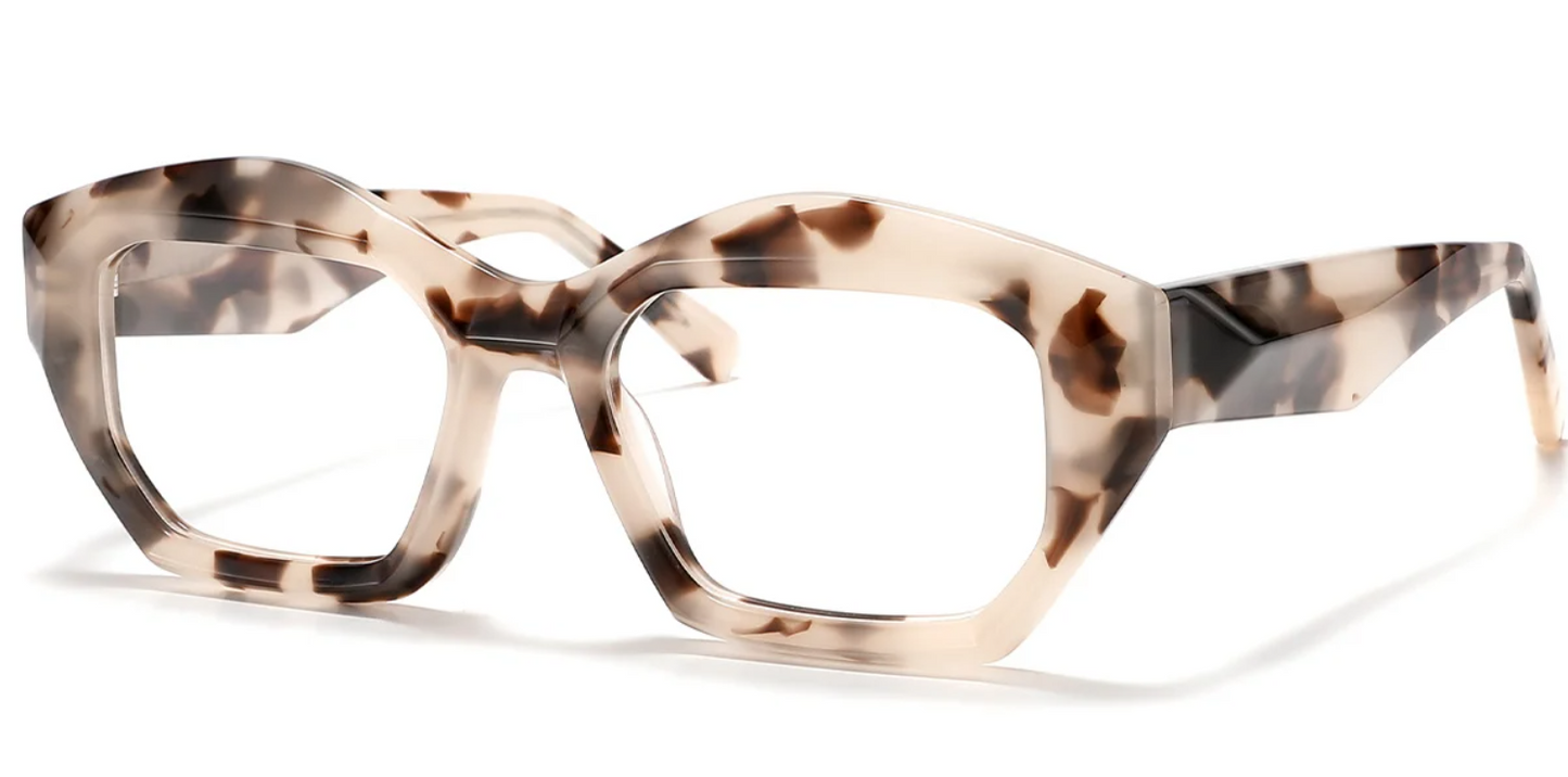 Acetate Square Geometric Frame F5572