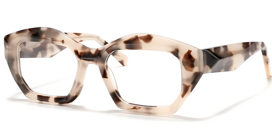 Acetate Square Geometric Frame F5572