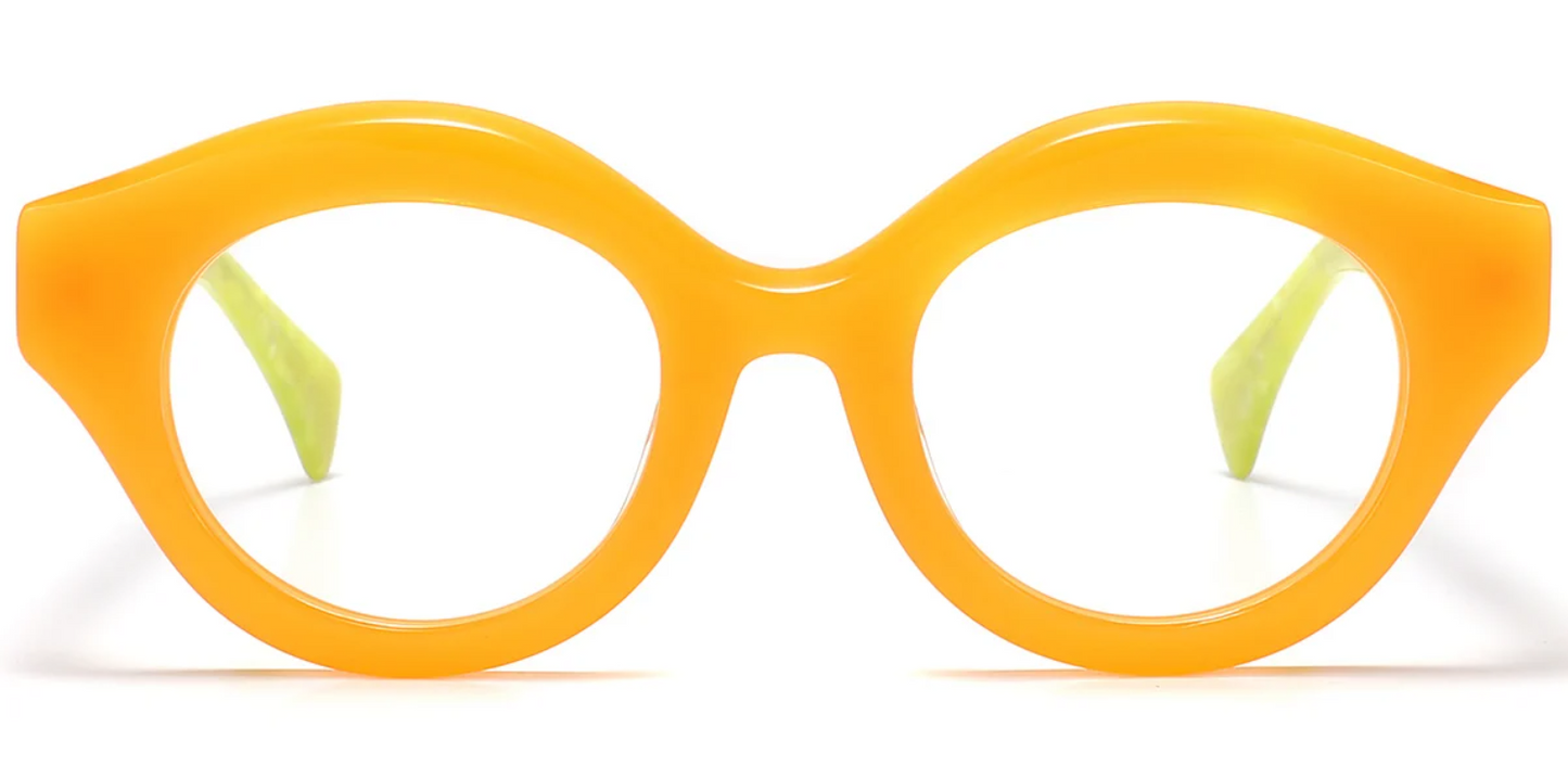 Acetate Round Geometric Frame F5981