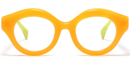 Acetate Round Geometric Frame F5981