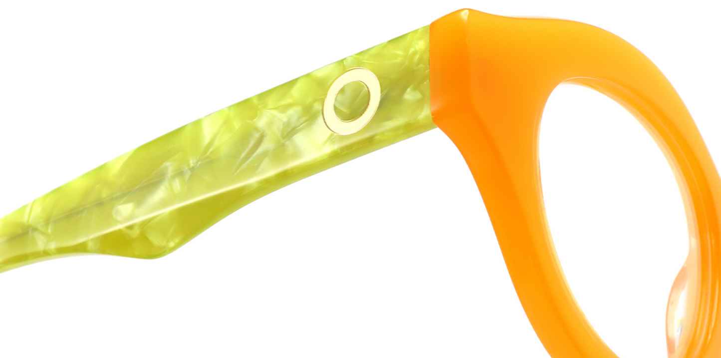 Acetate Round Geometric Frame F5981