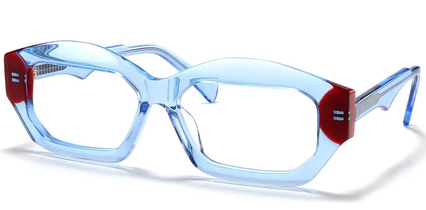 Acetate Rectangle Geometric Frame F5574