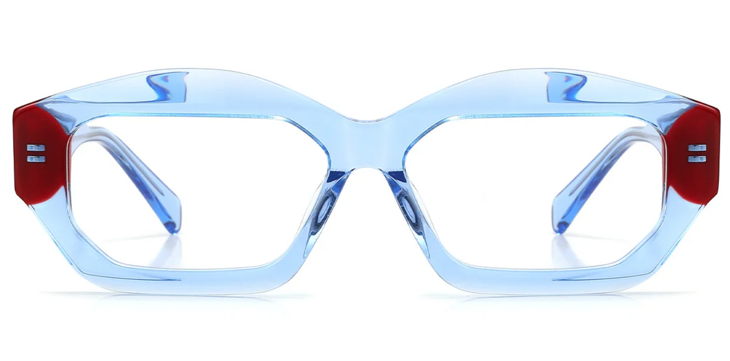 Acetate Rectangle Geometric Frame F5574