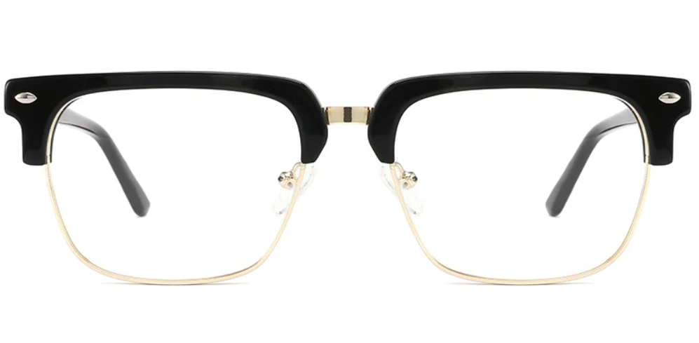 Acetate;Metal Browline Frame F3204