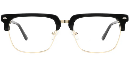 Acetate;Metal Browline Frame F3204