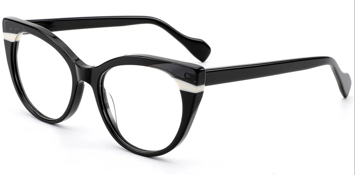 Acetate Cat Eye Frame F8596