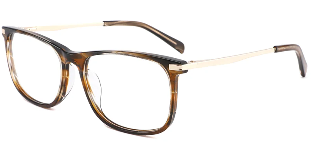 Acetate Metal Rectangle Frame F3168