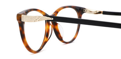 Acetate Metal Oval Frame F3175