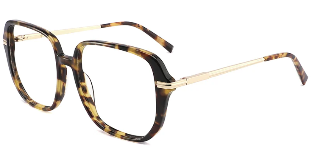 Mixed Material;Acetate Square Frame F3961