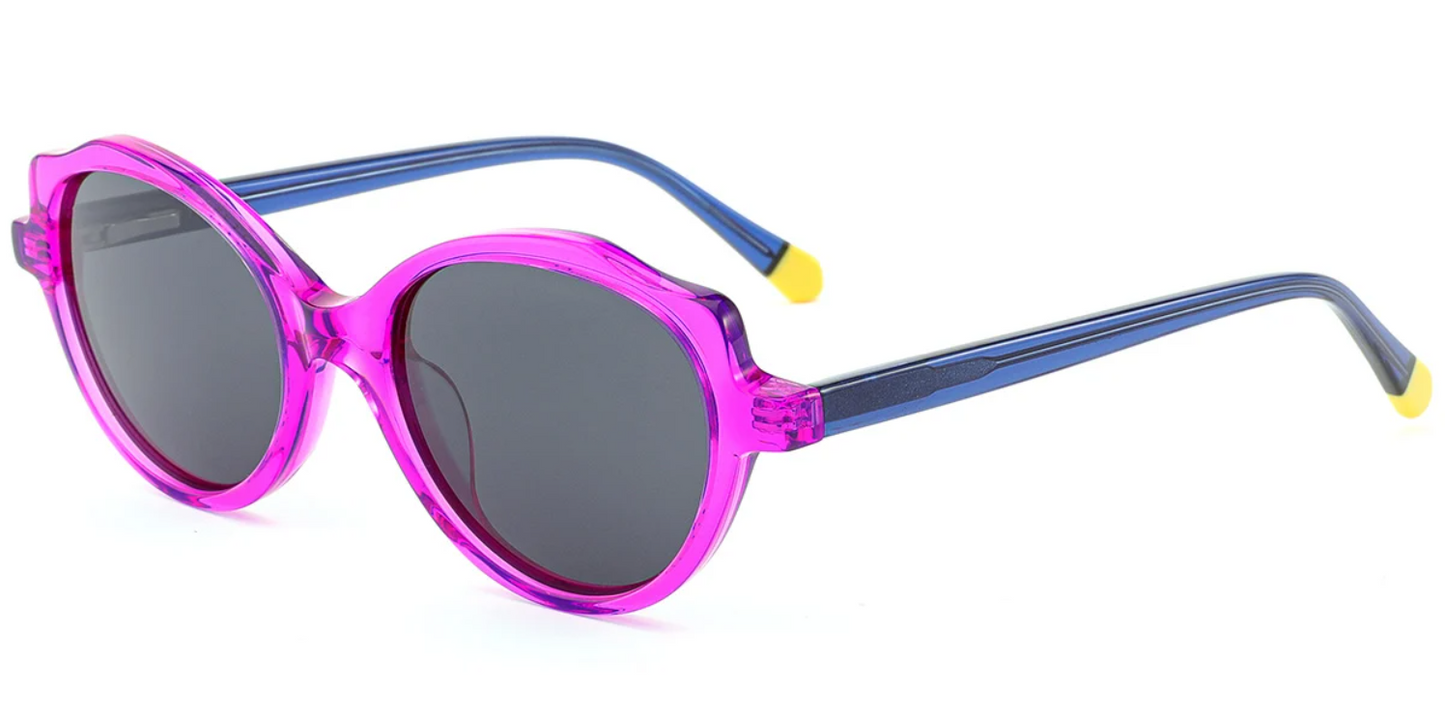 Kid's Acetate Oval Cat Eye Sunglasses SG7105