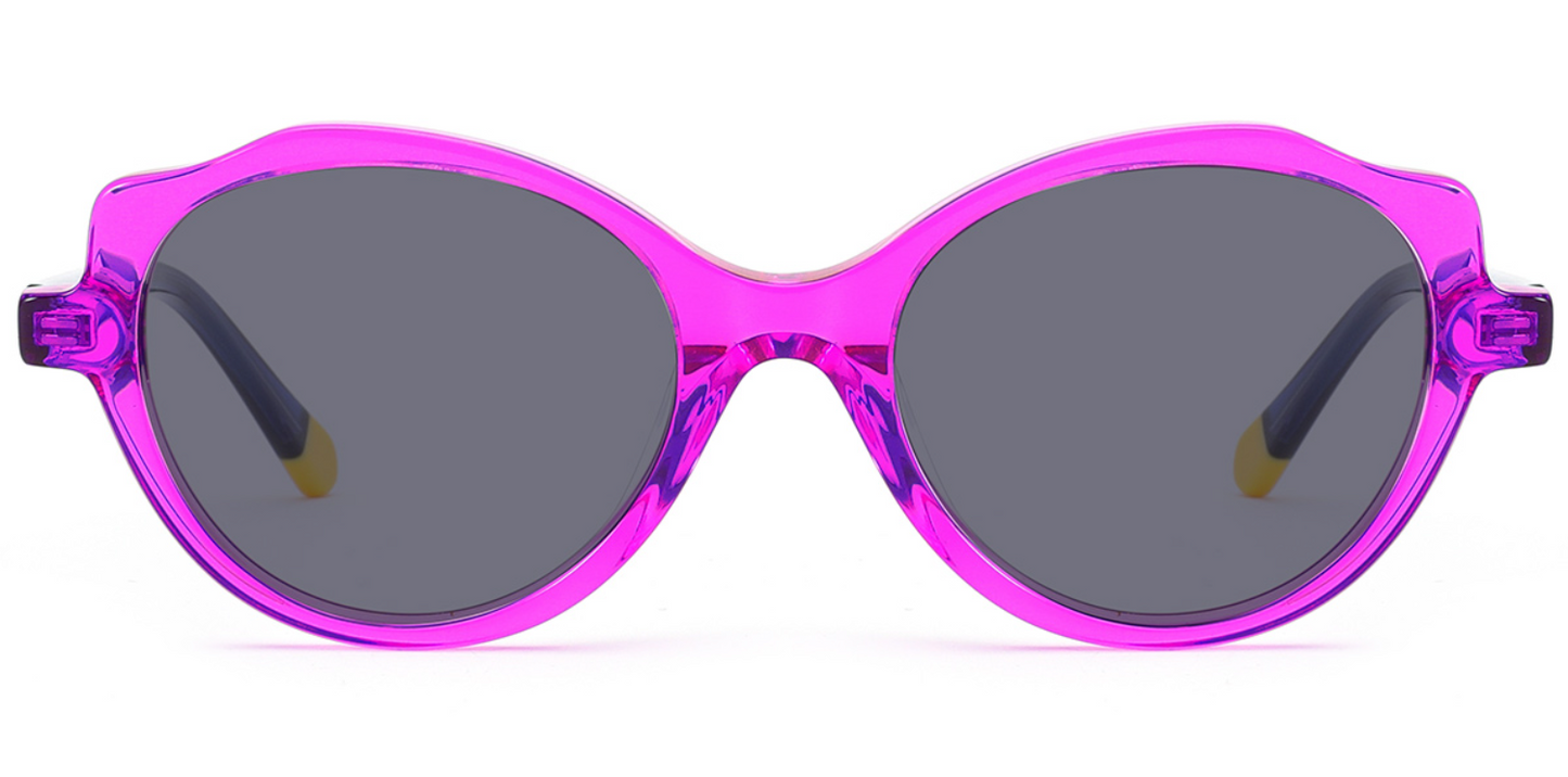 Kid's Acetate Oval Cat Eye Sunglasses SG7105