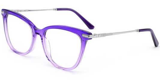 Acetate & Titanium Cat Eye Frame F8681