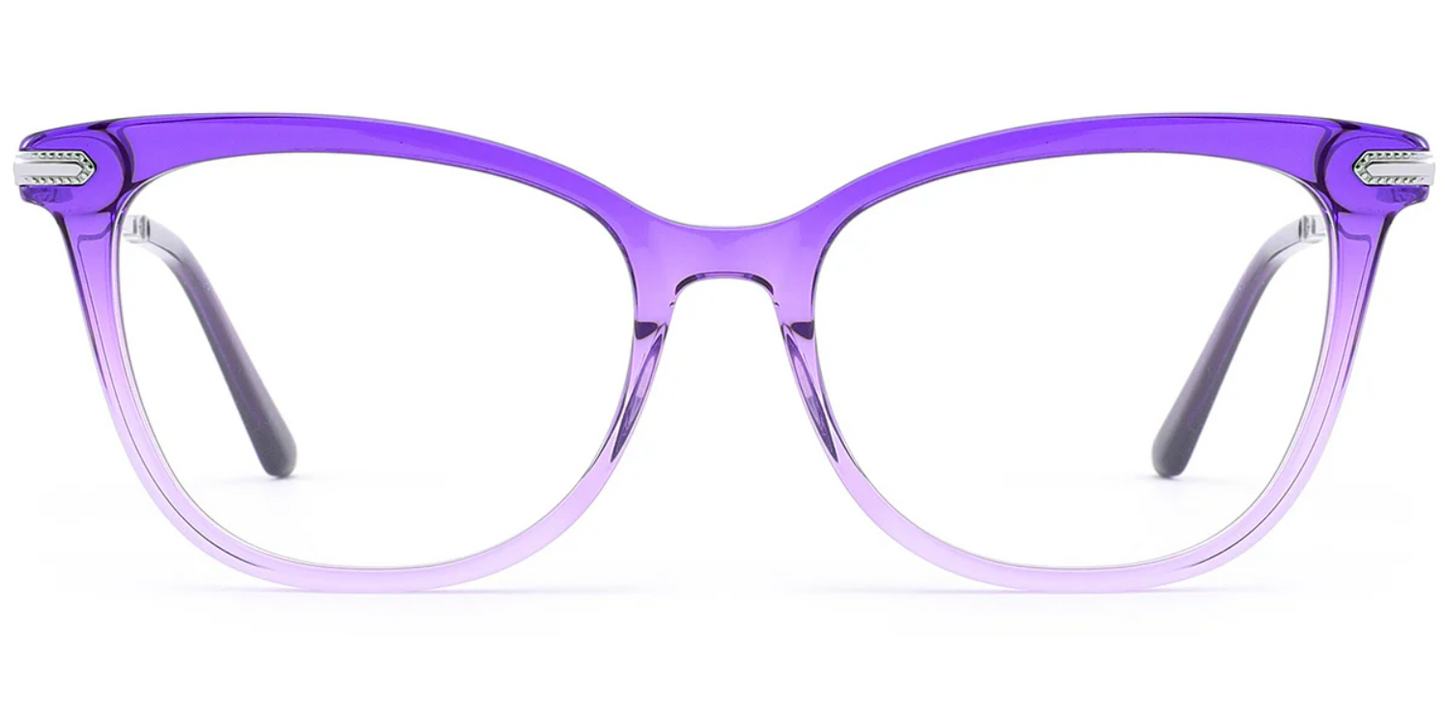 Acetate & Titanium Cat Eye Frame F8681