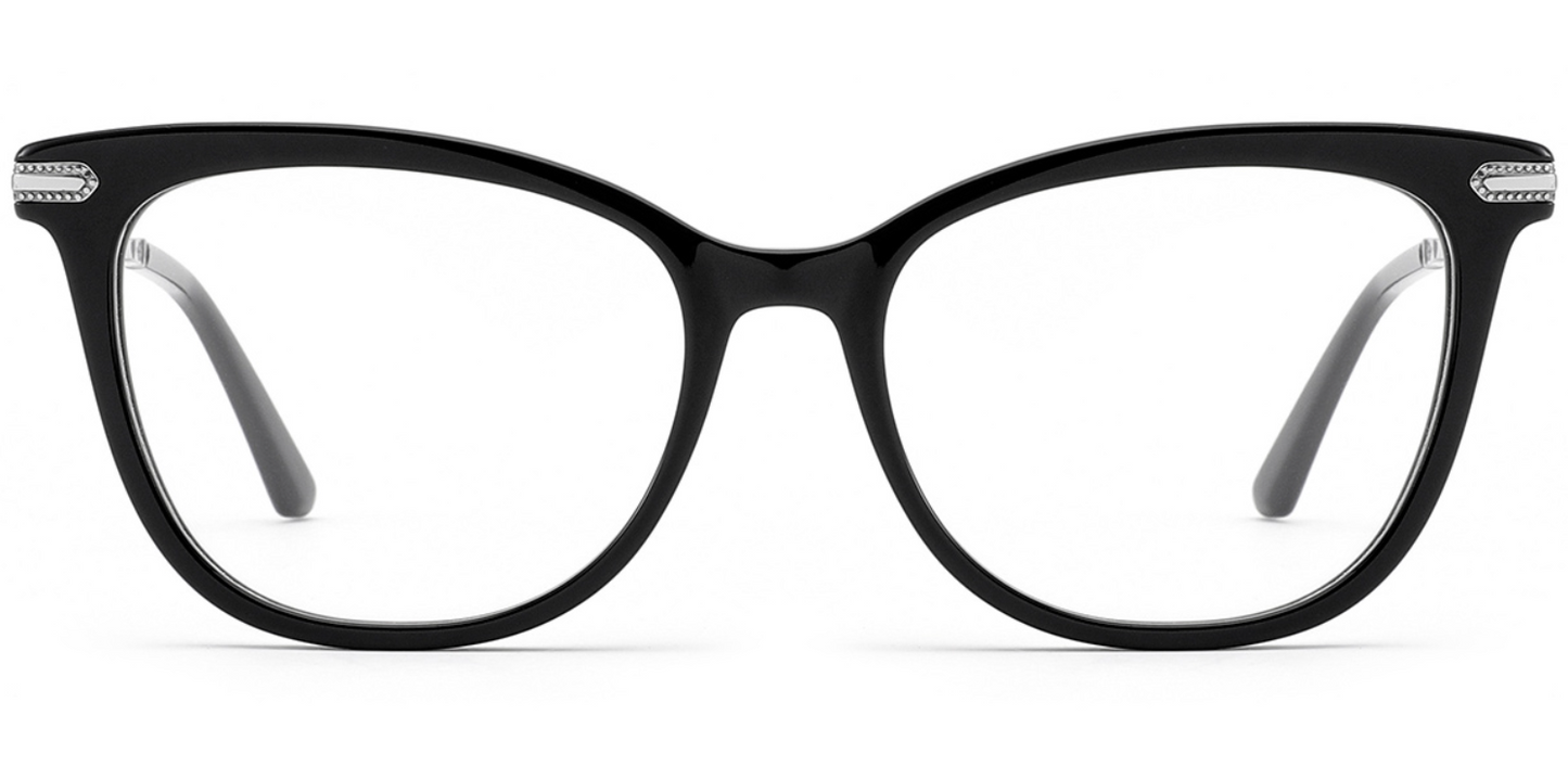 Acetate & Titanium Cat Eye Frame F8681