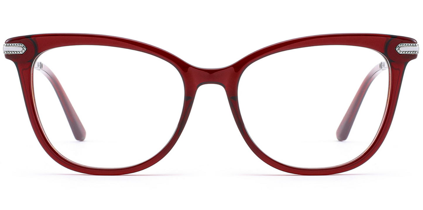Acetate & Titanium Cat Eye Frame F8681