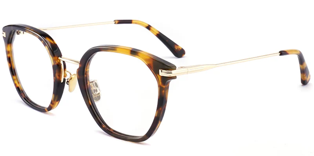 Acetate Metal Oval Frame F3293