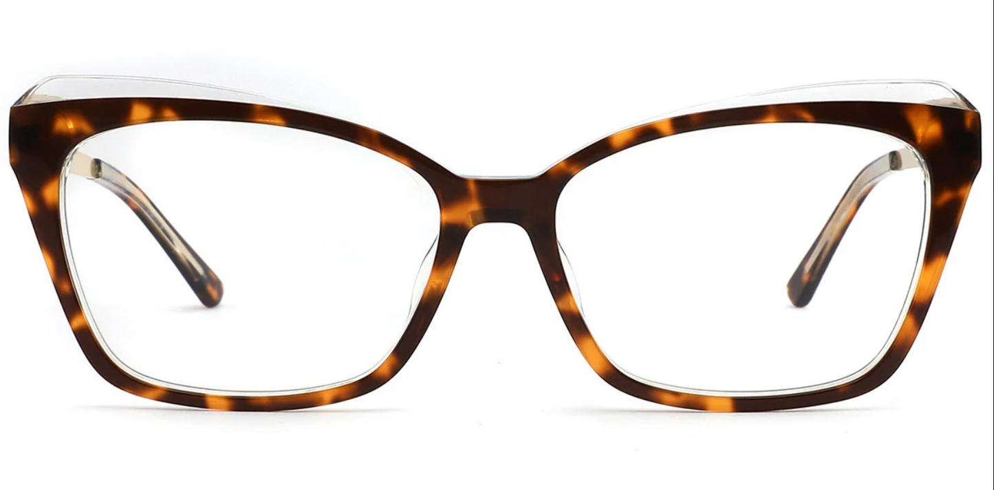 Acetate Square Cat Eye Frame F4282