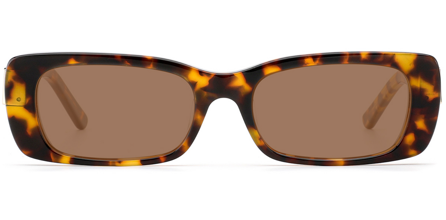 Rechteckige Acetat-Sonnenbrille SG7582