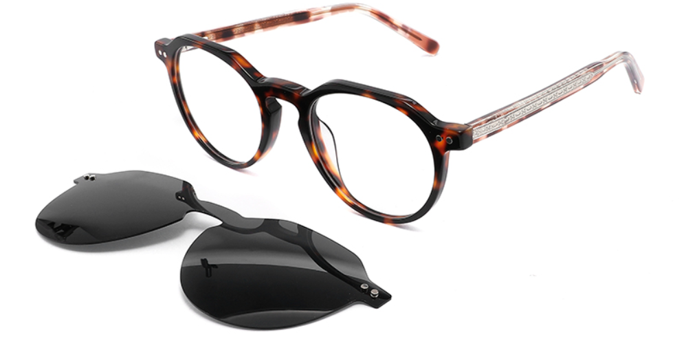 Monture à clips ovale en acétate F2570